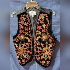 RN Ruth Y Nohemi black orange cotton vest size XL